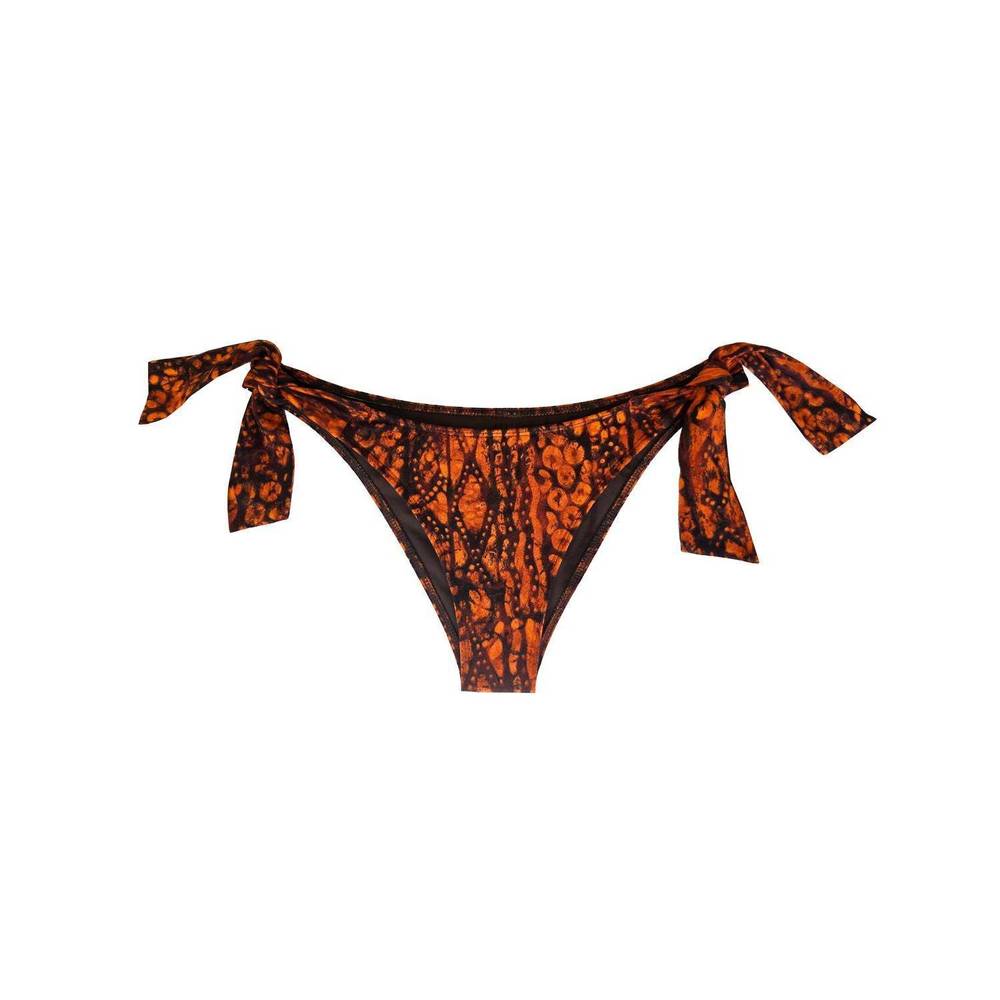 NEW MALIBUTIQUE women's snake print bikini bottom in orange